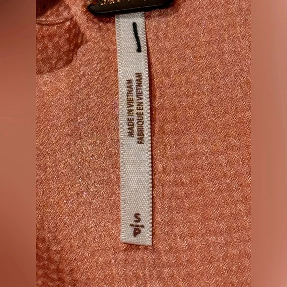 Free People Peach Scarlett V-Neck Wrap Style Mini Dress Size Small NWOT - Picture 4 of 6